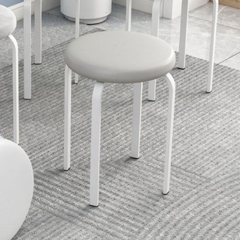 Modern Round Standard Solid Color Water Resistant Standard for Home Decor Clearhalo 'furn' 'furn_ottomans_poufs' 'Furniture' 'Living Room Furniture' 'Ottomans & Poufs' 'ottomans_poufs' 1200x1200_bf6b51de-3247-4438-a220-1799adcb9d80