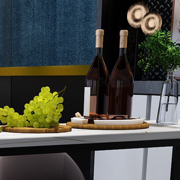 Double Pedestal Modern Counter Height Dining Table Storage Indoor Bistro Bar Table Clearhalo 'Bar Furniture' 'Bar Tables' 'bar_tables' 'furn' 'furn_bar_tables' 'Furniture' 'furniture_bar_tables' 'Kitchen & Dining Furniture' 'kitchen&dining_furn' 'kitchen' 1200x1200_bf7133a0-7cde-4882-af69-9fccf5a08301