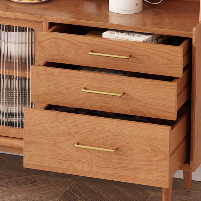 Modern Dining Hutch Pine Hutch Buffet with Doors for Dining Room Clearhalo 'Display & China Cabinets' 'display_china_cabinets' 'furn' 'furn_display_china_cabinets' 'Furniture' 'Kitchen & Dining Furniture' 1200x1200_bf726cc7-28d1-4a45-a297-d879ebb6b3da