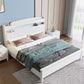 Modern Wood Bed Bookcase Included Standard Bed with Headboard