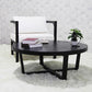 Solid Wood and Metal Coffee Table Home Round Coffee Desk in Black Clearhalo 'Coffee & Accent Tables' 'Coffee Tables' 'coffee_tables' 'furn' 'furn_coffee_tables' 'Furniture' 'Living Room Furniture' 1200x1200_bf762085-eecc-432d-9d36-329c9a2e0970