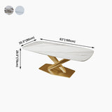 Luxury Home Sintered Stone Table Rectangle Table with Gold Pedestal Base Clearhalo ' dining_table' 'Dining Tables & Seating' 'Dining Tables' 'furn' 'furn_dining_table' 'Furniture' 'furniture_dining_table' 'Kitchen & Dining Furniture' 'kitchen&dining_furn' 'kitchen' 'kitchen_dining_table' 1200x1200_bf764cb3-4c00-4fd7-af94-3408009d50e0