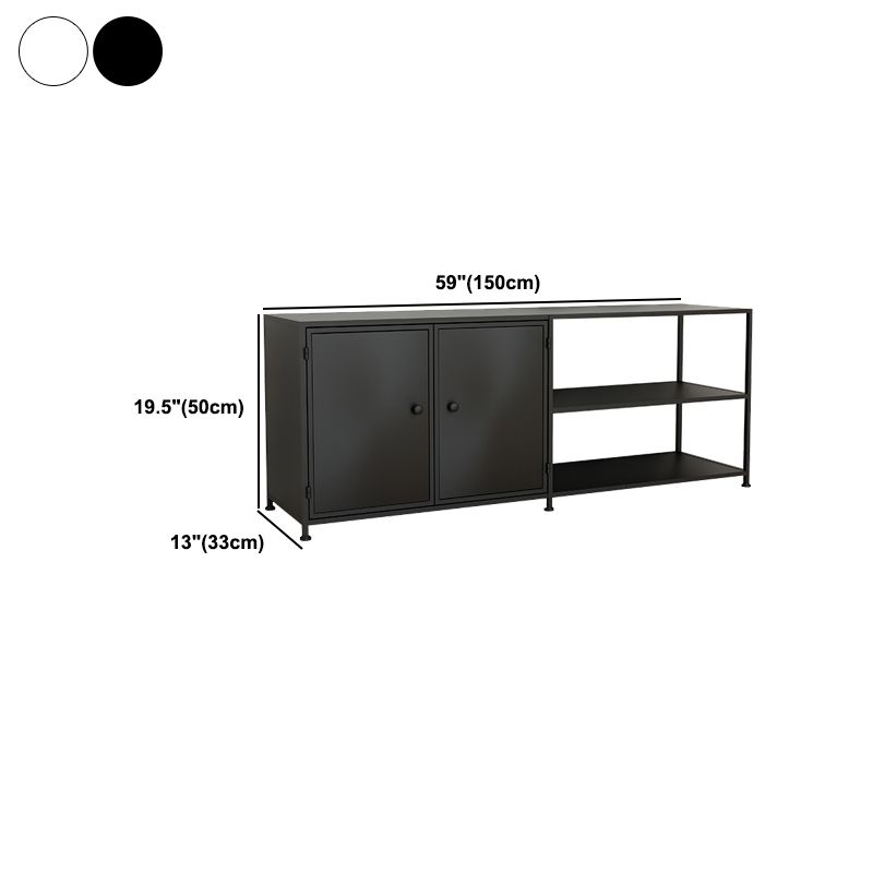 Industrial TV Media Console Metal TV Stand Console with Shelves Clearhalo 'furn' 'furn_tv_stands_entertainment_centers' 'Furniture' 'Living Room Furniture' 'TV Stands & Entertainment Centers' 'TV Stands & Media Storage Furniture' 'tv_stands_entertainment_centers' 1200x1200_bf779870-47e0-48bd-ab97-3a6a5b1abc88