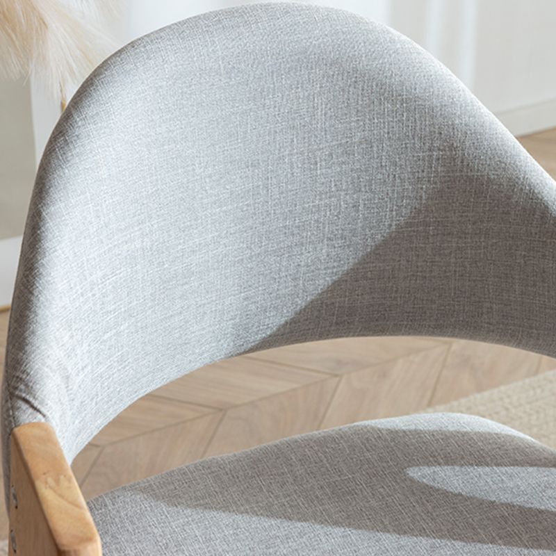 Scandinavian Milk Tea Shop Upholstered Arm Chair Matte Finish Open Dining Chair Clearhalo ' kitchen&dining_furn' 'Dining Chairs' 'Dining Tables & Seating' 'dining_chair' 'furn' 'furn_dining_chair' 'Furniture' 'furniture_dining_chair' 'Kitchen & Dining Furniture' 'kitchen' 1200x1200_bf78ee33-5cde-4b84-b67d-209d217f7258