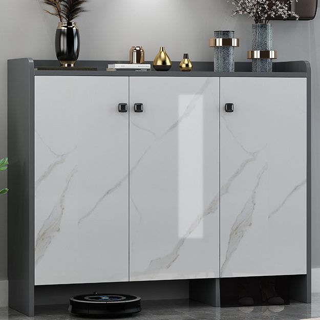 Moderno legno ingegnerizzato 39 "h sideboard buffet sala da pranzo buffet server in grigio