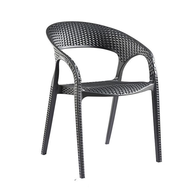 Eigentijdse open rug eetkamerstoel plastic stapelbare eetgelegenheden stoel