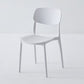 Scandinavische matte afwerking Plastic zijstoel stapelbare melktheewinkel eetkamerstoel