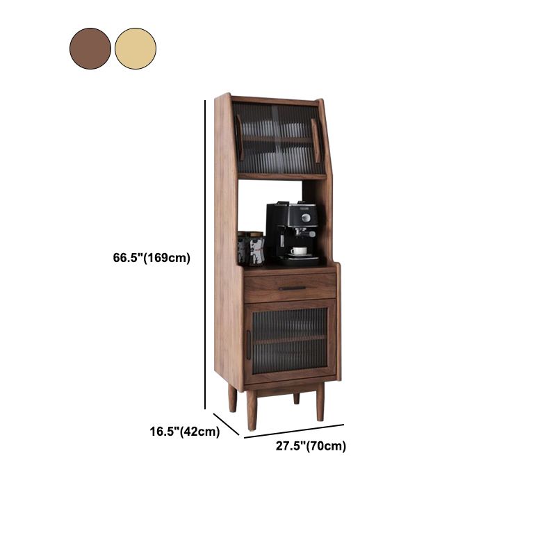 Servidor de puertas de vidrio correderas contemporáneas servidor de comedor de madera sólida para sala de estar