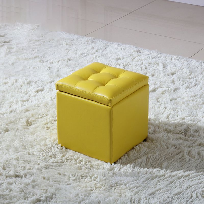Modern Tufted Ottoman Plain Water Resistant Stain Resistant Leather Ottoman with Storage Clearhalo 'furn' 'furn_ottomans_poufs' 'Furniture' 'Living Room Furniture' 'Ottomans & Poufs' 'ottomans_poufs' 1200x1200_bf7b9881-9cc6-409f-bca6-a4f2af76e64b