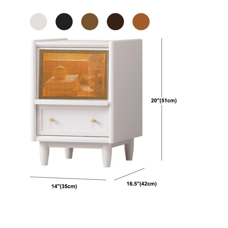 Zeitgenössischer Bett Nachttisch 2 Schubladen Akzenttisch Nachttisch