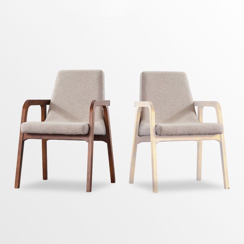 Traditional Wood Dining Chair for Home Use Solid Back Cushioned Chair with Arm Clearhalo ' kitchen&dining_furn' 'Dining Chairs' 'Dining Tables & Seating' 'dining_chair' 'furn' 'furn_dining_chair' 'Furniture' 'furniture_dining_chair' 'Kitchen & Dining Furniture' 'kitchen' 1200x1200_bf7c2609-6717-4852-ba15-20d6d4b865b2