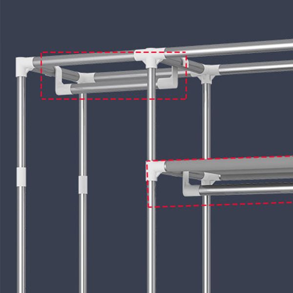 Armario de armario con bisagras Armario de armario con varilla de ropa