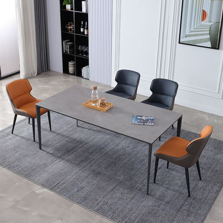 Ensemble de Table à manger en pierre frittée, 1/4/5 pièces, chaises à manger modernes à oreilles