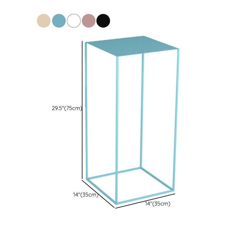 Mid-Century Modern Metal Square Top Side Table Iron Frame End Table