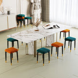 Contemporary Tear Resistant Ottaman Square Orange Velvet Standard Clearhalo 'furn' 'furn_ottomans_poufs' 'Furniture' 'Living Room Furniture' 'Ottomans & Poufs' 'ottomans_poufs' 1200x1200_bf7f98fe-6e00-4f60-b762-62c79fa516c6