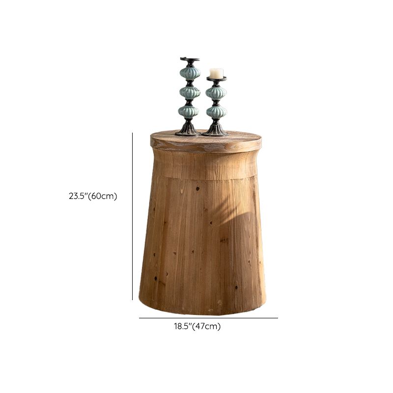 Modernistic Round Solid Wood Side Table Rustic Tree Stump Side End Snack Table Clearhalo 'Coffee & Accent Tables' 'End & Side Tables' 'end_side_tables' 'furn' 'furn_end_side_tables' 'Furniture' 'Living Room Furniture' 1200x1200_bf80391b-8cd9-41e9-9bfa-3e02e6313b60