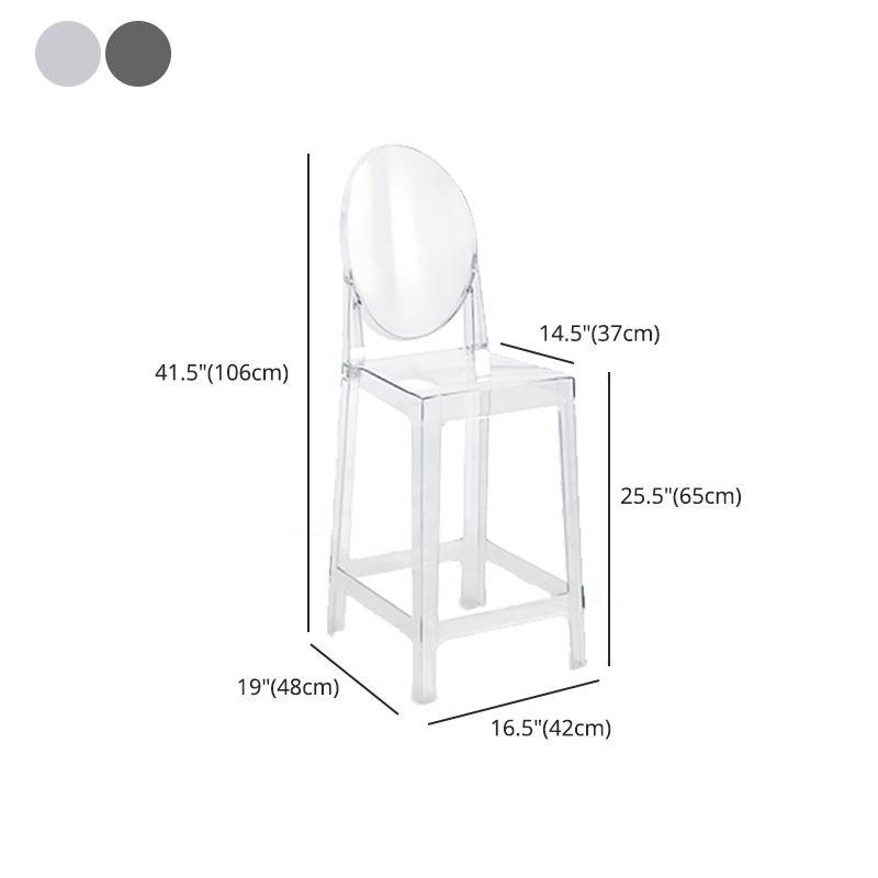 Scandinavian Design Plastic Counter Barstools Full Back Stools for Home Clearhalo 'Bar Furniture' 'Bar Stools' 'bar_stools' 'furn' 'furn_bar_stools' 'Furniture' 'furniture_bar_stools' 'Kitchen & Dining Furniture' 1200x1200_bf813158-3efa-463d-88af-7497ff7a7965