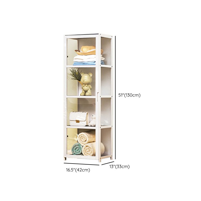 Modern Wood Accent Cabinet, Rectangle Lacquered Storage Cabinet, White Clearhalo 'Cabinets & Chests' 'cabinets_chests' 'furn' 'furn_cabinets_chests' 'Furniture' 'Living Room Furniture' 1200x1200_bf82908e-d1a5-4ae5-9ced-0185f7e9a876