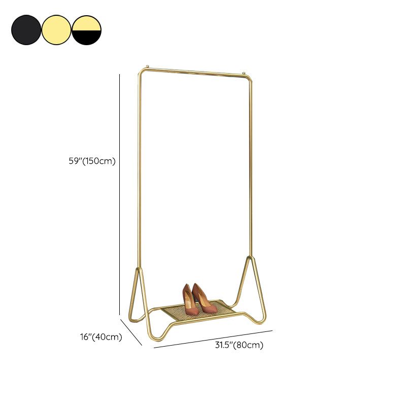 モダンなメタルホールツリーハンギングレールとローワーシェルフ玄関キット