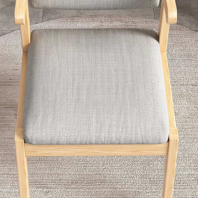 Modern Study Room Open Back Arm Chair Matte Finish Fabric Dining Chair Clearhalo ' kitchen&dining_furn' 'Dining Chairs' 'Dining Tables & Seating' 'dining_chair' 'Furniture' 'furniture_dining_chair' 'Kitchen & Dining Furniture' 'kitchen' 1200x1200_bf854f14-4ab9-4559-bfe5-6ad0b5564ad5