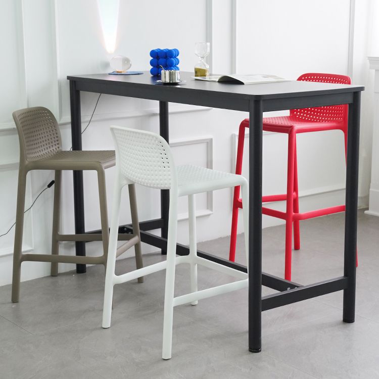 Contemporary Metal Plastic Barstools Bristol Bar Stool with Low Back and Footrest Clearhalo 'Bar Furniture' 'Bar Stools' 'bar_stools' 'furn' 'furn_bar_stools' 'furniture_bar_stools' 'Kitchen & Dining Furniture' 'kitchen&dining_furn' 'kitchen' 'kitchen_furn' Furniture' 1200x1200_bf855366-191a-45be-82c7-4ec2a9d426c9
