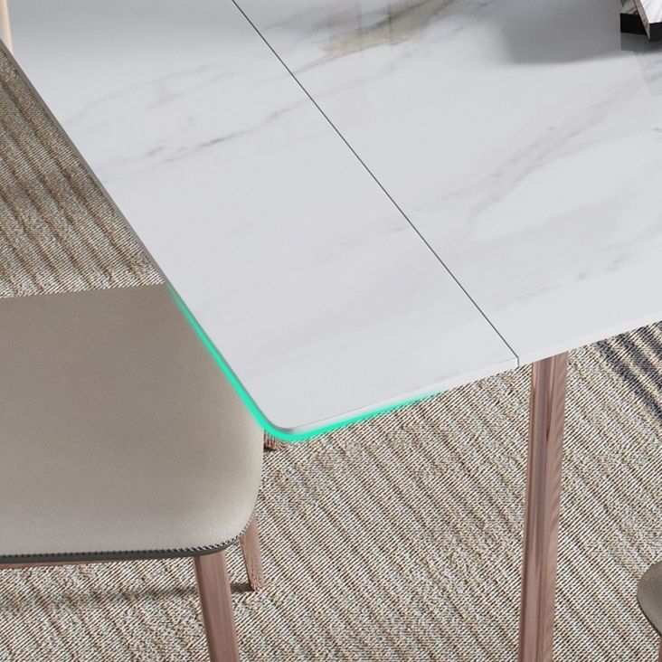 Modern 1/4/5/7 Pieces Rectangle Dinette Set with Sintered Stone Scalable Dining Table Set Clearhalo 'Dining Room Sets' 'Dining Tables & Seating' 'dining_room_set' 'furn' 'furn_dining_room_set' 'Furniture' 'furniture_dining_room_set' 'Kitchen & Dining Furniture' 1200x1200_bf85de7a-7f21-424a-bdd9-3e05871dcb2a