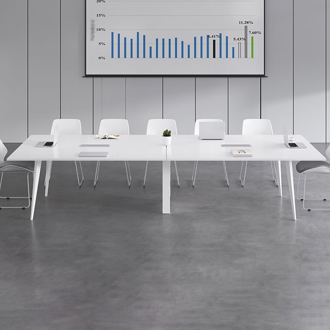 Tavolo da incontro in legno Home Office di scrittura rettangolare moderna