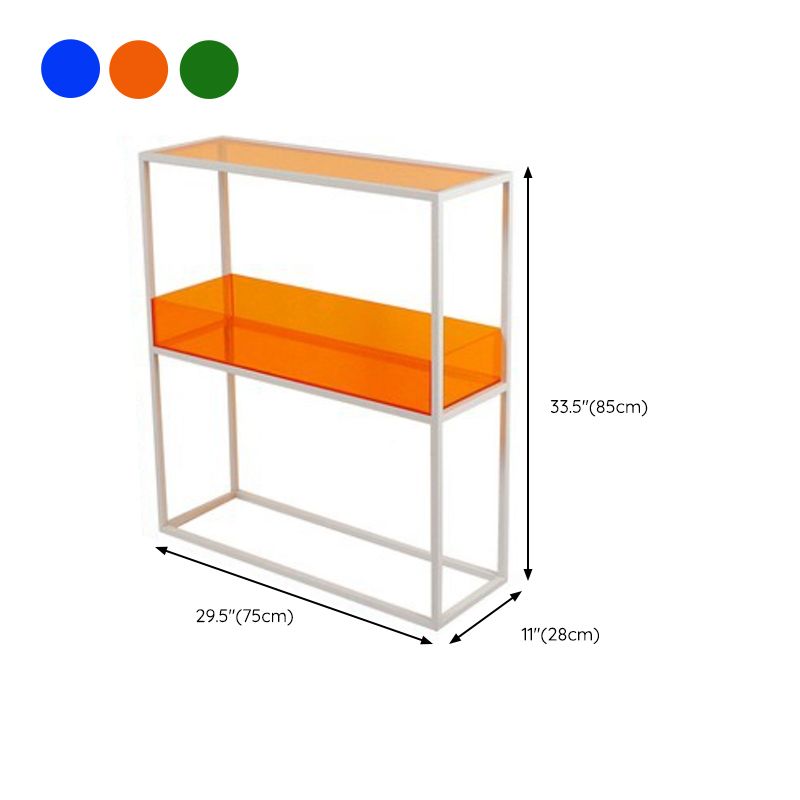 Contemporary Acrylic Bookcase Etagere Open Back Bookshelf with Shelves Clearhalo 'Bookcases' 'furn' 'furn_bookcases' 'Furniture' 'Office Furniture' 1200x1200_bf8a2310-a35e-48d5-82b1-983b4aa336ee