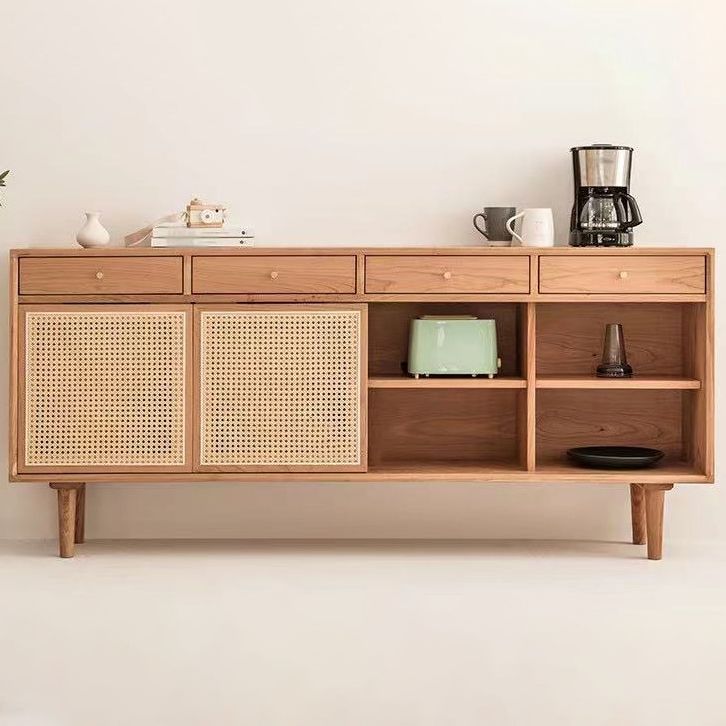Sideboard contemporanea Porte Rattan Pinna armadio per soggiorno per soggiorno