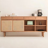 Sideboard contemporanea Porte Rattan Pinna armadio per soggiorno per soggiorno