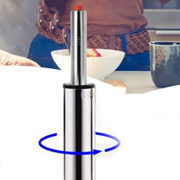 Modern Style Leather Bar Stool with Footrest and Adjustable Height Bistro Bar Stool