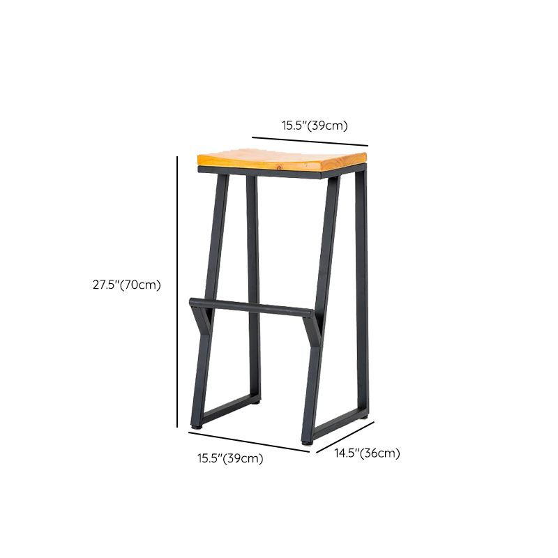 Contemporary Wood Counter Stools Metal Bar Stool for Home Use Clearhalo 'Bar Furniture' 'Bar Stools' 'bar_stools' 'furn' 'furn_bar_stools' 'Furniture' 'Kitchen & Dining Furniture' 1200x1200_bf8b883b-292f-4033-812a-9b089ceef02c