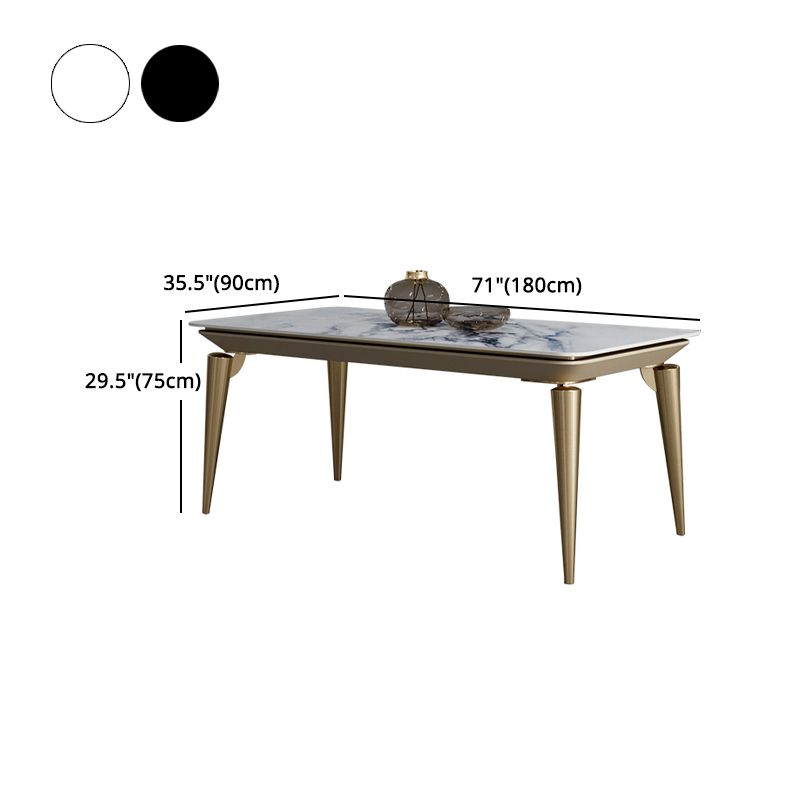 Designer Style Sintered Stone Dining Set Rectangle 1/4/7 Pieces Dining Table with Chairs Clearhalo 'Dining Room Sets' 'Dining Tables & Seating' 'dining_room_set' 'furn' 'furn_dining_room_set' 'Furniture' 'furniture_dining_room_set' 'Kitchen & Dining Furniture' 1200x1200_bf8bc891-39b4-4566-9096-aaeb273625a0