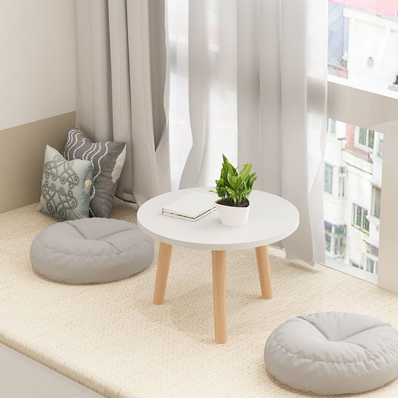 11"H Contemporary Coffee Table Wooden Single Coffee Cocktail Table