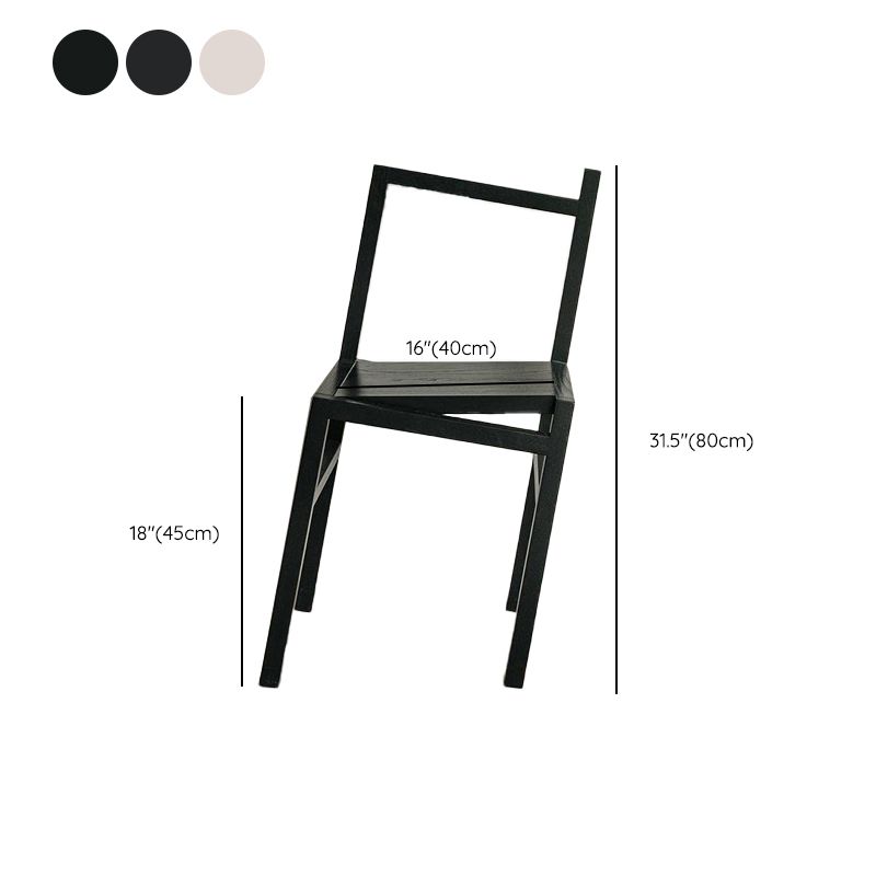 Noordse stijl eetkamerstoelen massieve houten eetstoelen voor patio -gebruik