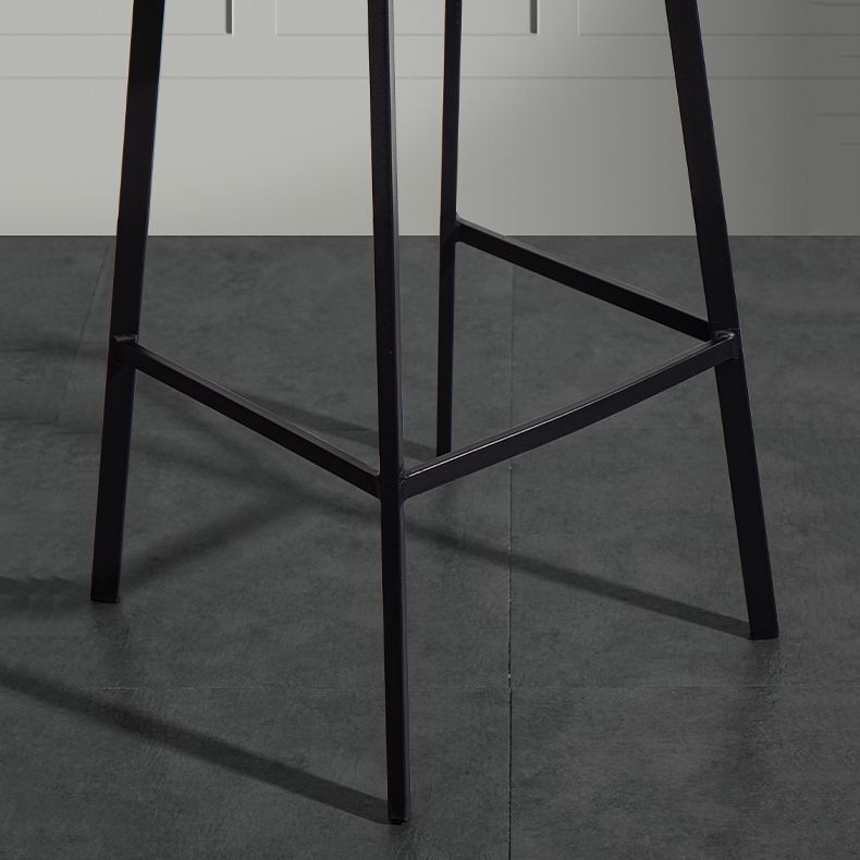 Contemporary Counter Stools Armless Leather Indoor Bar Stool with Iron Base Clearhalo 'Bar Furniture' 'Bar Stools' 'bar_stools' 'furn' 'furn_bar_stools' 'furniture_bar_stools' 'Kitchen & Dining Furniture' 'kitchen&dining_furn' 'kitchen' 'kitchen_furn' Furniture' 1200x1200_bf8db2ab-5c0d-4d6a-a767-120391039972