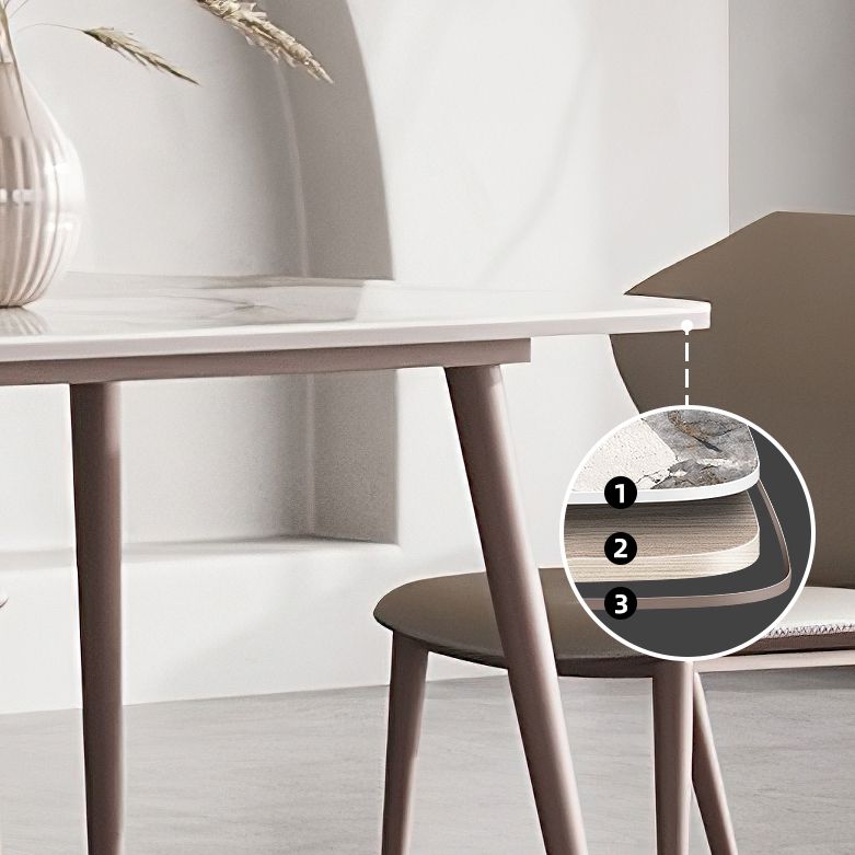 Metal Traditional Luxury Rectangle Dining Table Sintered Stone Top Table with 4 Legs Clearhalo ' dining_table' 'Dining Tables & Seating' 'Dining Tables' 'furn' 'furn_dining_table' 'Furniture' 'furniture_dining_table' 'Kitchen & Dining Furniture' 'kitchen&dining_furn' 'kitchen' 'kitchen_dining_table' 1200x1200_bf8e9264-f144-459f-817b-717cefed0ed1