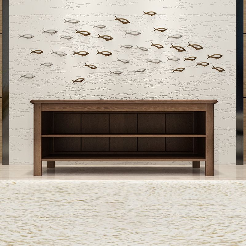 Banca in legno di gomma moderna rettangolo da 14 "panca larga