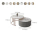 Modern Cocktail Table Round Glass / Slate Coffee Table with Storage Clearhalo 'Coffee & Accent Tables' 'Coffee Tables' 'coffee_tables' 'furn' 'furn_coffee_tables' 'Furniture' 'Living Room Furniture' 1200x1200_bf9267f8-b336-4795-9920-a433c7b4b56b