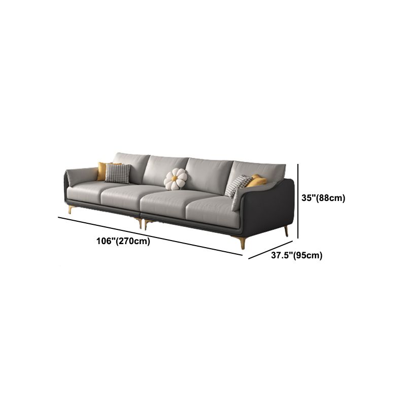 現代的な傾斜腕フェイクレザー染色抵抗性ソファソファ