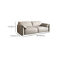 Contemporary Leather Wood Frame Pillow Top Arm Sofa For Living Room