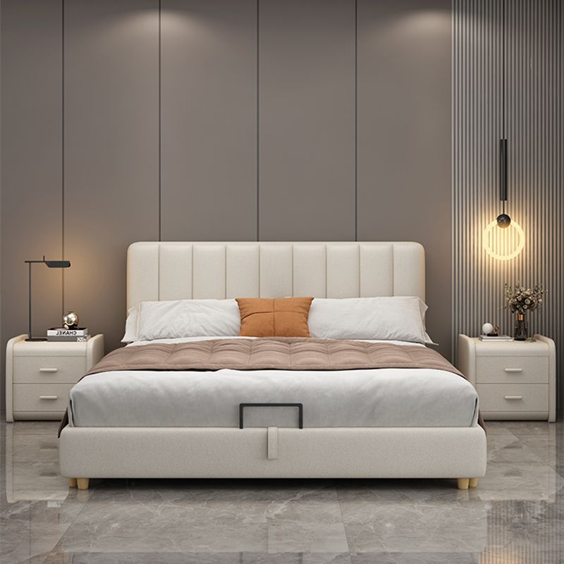 Letto in legno in legno glam Fucice in fico del letto standard con gambe per camera da letto