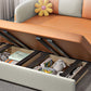 Scandinavain futon canapé-lit faux rangement en cuir futon avec matelas