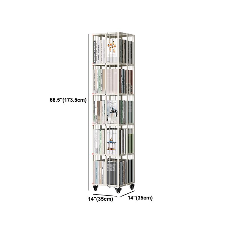 Estantería moderna de metal blanco puro estandaros abiertos estantería vertical vertical