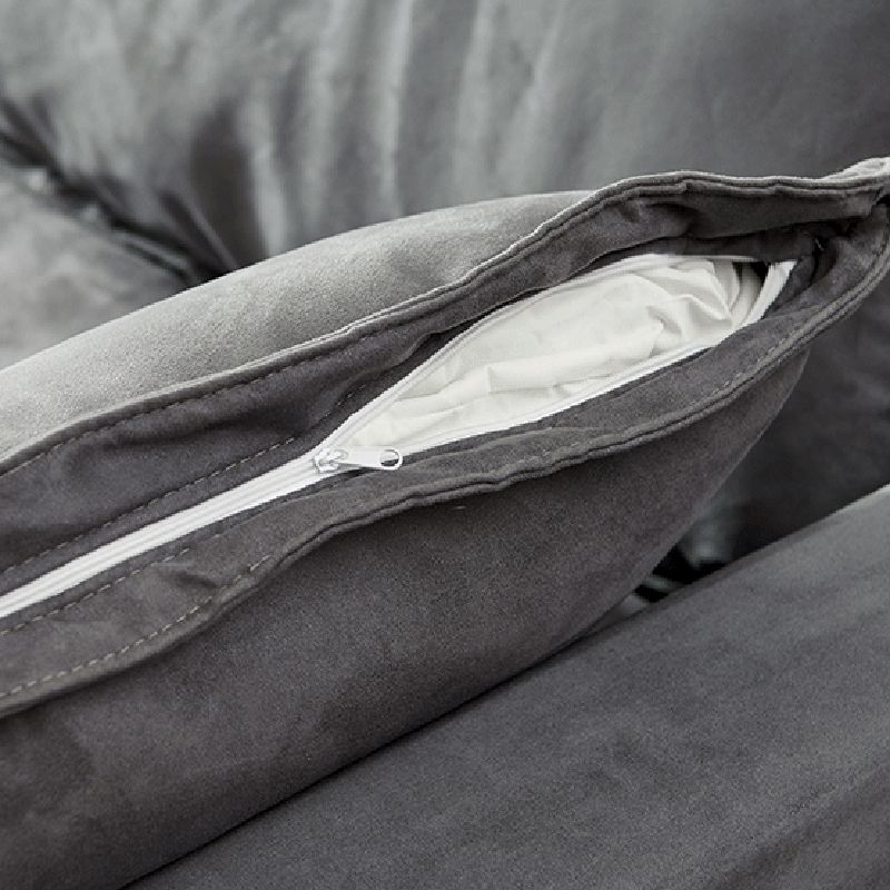 スリップカバーの静止リビングルーム枕トップアーム標準グレーソファ