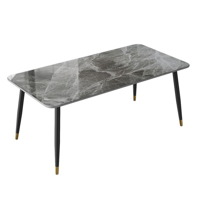 Modern White 72 in Marble Counter Table Rectangle Dining Table for Kitchen Clearhalo 'Dining Tables & Seating' 'Dining Tables' 'dining_table' 'furn' 'furn_dining_table' 'Furniture' 'Kitchen & Dining Furniture' 1200x1200_bf9bc11d-6f9a-4a1b-8dfb-b7dce65f8d4a