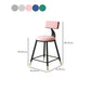 Tabouret de bar de style contemporain Tabouret de bar rond à dossier bas avec pieds en métal