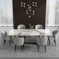 Rectangle Dining Site Table Traditional Luxury Stainless Steel Dinette Table Clearhalo ' dining_table' 'Dining Tables & Seating' 'Dining Tables' 'furn' 'furn_dining_table' 'Furniture' 'furniture_dining_table' 'Kitchen & Dining Furniture' 'kitchen&dining_furn' 'kitchen' 'kitchen_dining_table' 1200x1200_bf9df9e4-9489-44b9-8d8d-b4d0d3372827