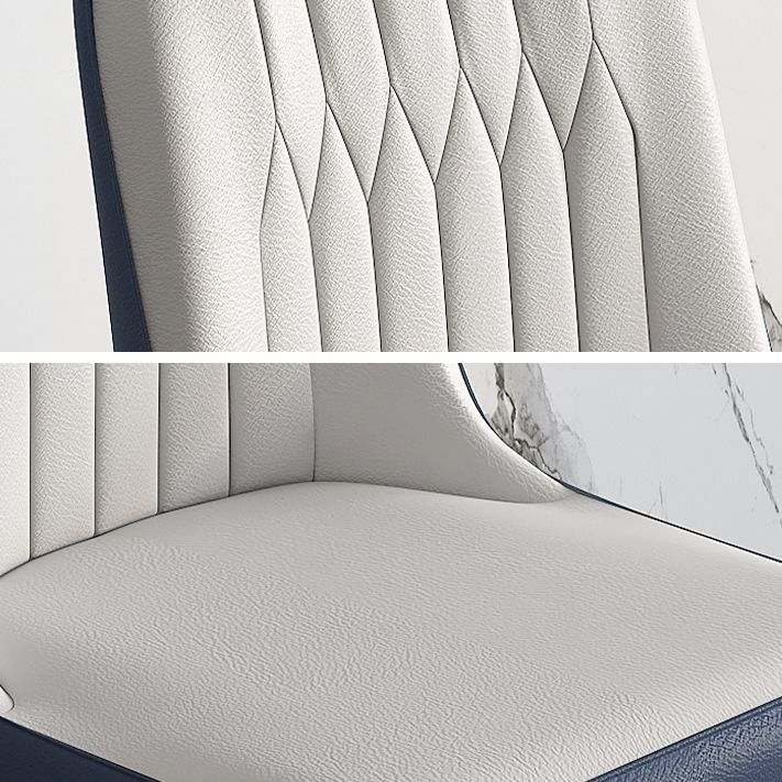 Minimalist White Standard Dining Set Sintered Stone Rectangle Dining Set with 4 Legs Base Clearhalo 'Dining Room Sets' 'Dining Tables & Seating' 'dining_room_set' 'furn' 'furn_dining_room_set' 'Furniture' 'furniture_dining_room_set' 'Kitchen & Dining Furniture' 'kitchen&dining_furn' 'kitchen' 1200x1200_bf9e5f11-1dec-41e8-b04a-e7b51542001c