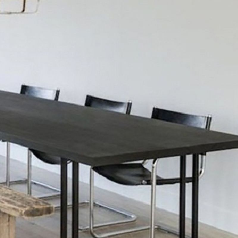 Black Solid Wood Rectangular Writing Desk Industrial Meeting Desk for Office Clearhalo 'furn' 'furn_office_desk' 'Furniture' 'Office Desks' 'Office Furniture' 'office_desk' 1200x1200_bf9eadfc-3348-4214-b3a5-21643ae7d627